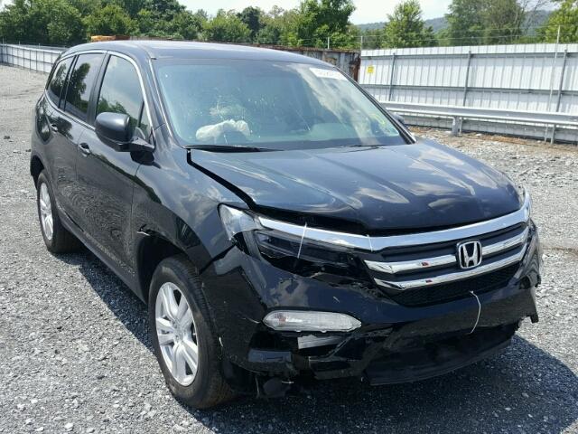 5FNYF6H18HB053561 - 2017 HONDA PILOT LX BLACK photo 1