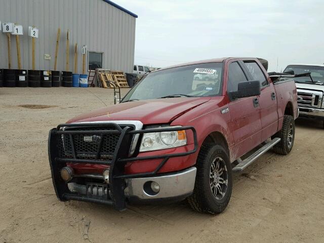 1FTRW12W27KA72975 - 2007 FORD F150 SUPER RED photo 2