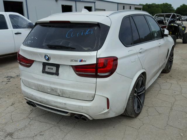 5YMKT6C53H0U38928 - 2017 BMW X5 M WHITE photo 4