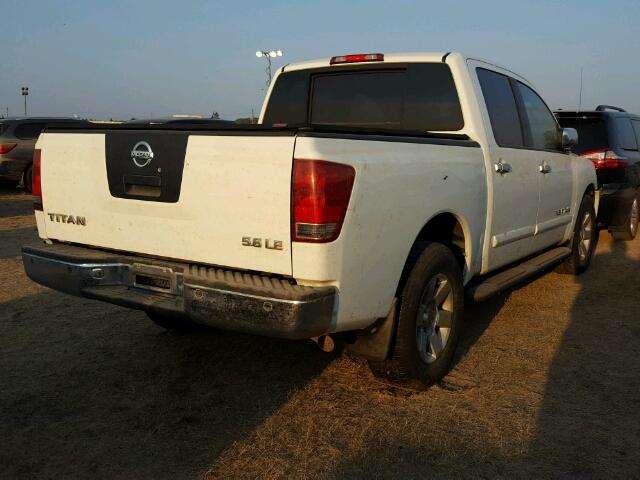 1N6BA07B95N537731 - 2005 NISSAN TITAN WHITE photo 4