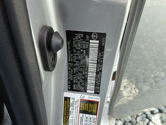 4T1BF1FK2GU599925 - 2016 TOYOTA CAMRY LE 银色 照片 10