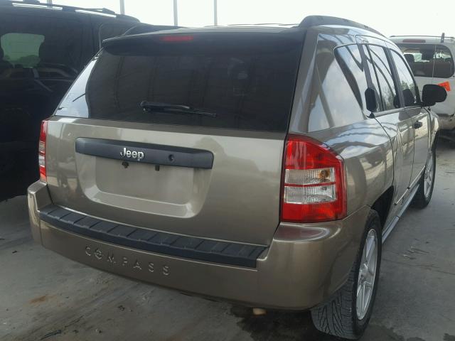 1J8FT47088D698210 - 2008 JEEP COMPASS SP TAN photo 4