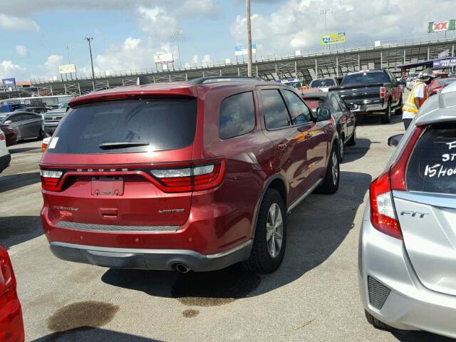 1C4RDHDG2EC360670 - 2014 DODGE DURANGO BURGUNDY photo 4