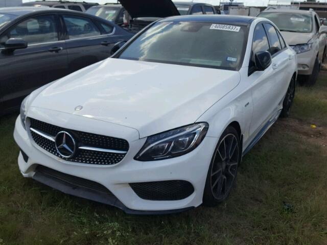 55SWF6EB4GU114065 - 2016 MERCEDES-BENZ C WHITE photo 2