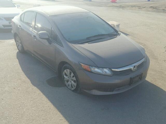 2HGFB2F59CH539902 - 2012 HONDA CIVIC LX BROWN photo 1