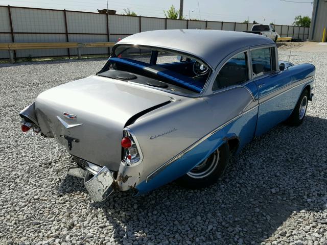 B56A090780 - 1956 CHEVROLET BELAIRE BLUE photo 4