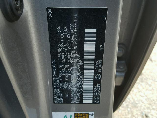 JTLKT324350205177 - 2005 TOYOTA SCION XB Gümüş foto 10