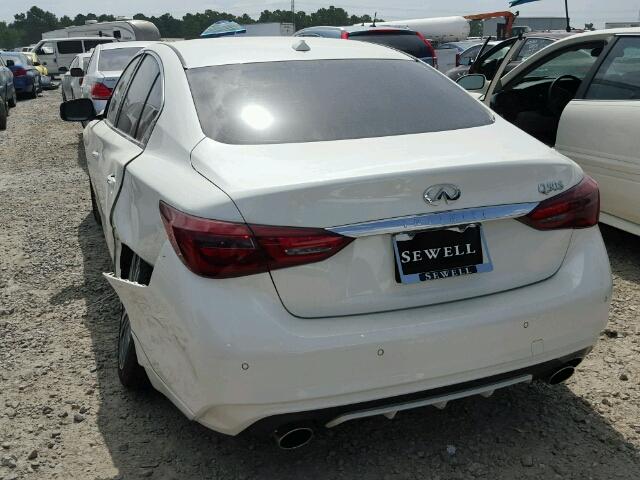 JN1EV7AP6JM351097 - 2018 INFINITI Q50 LUXE WHITE photo 3