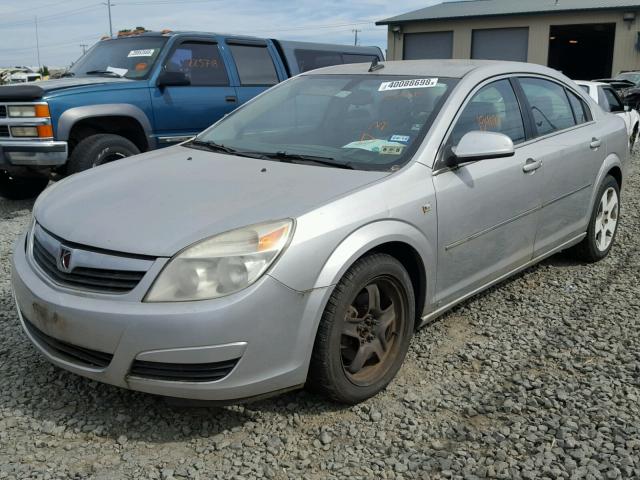 1G8ZS57N08F249188 - 2008 SATURN AURA XE SILVER photo 2