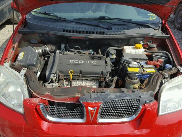 3G2TX55E09L127636 - 2009 PONTIAC G3 WAVE SE RED photo 7