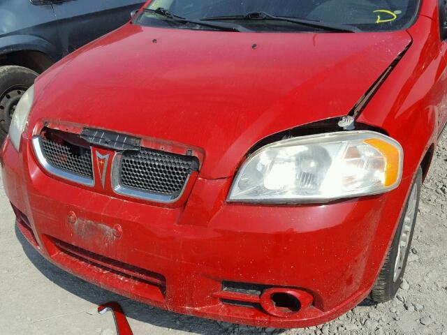 3G2TX55E09L127636 - 2009 PONTIAC G3 WAVE SE RED photo 9