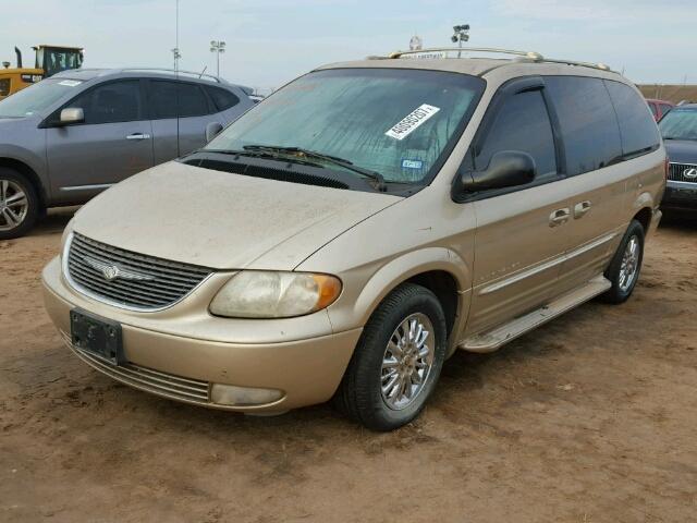 2C8GP64LX1R389494 - 2001 CHRYSLER TOWN & COU TAN photo 2