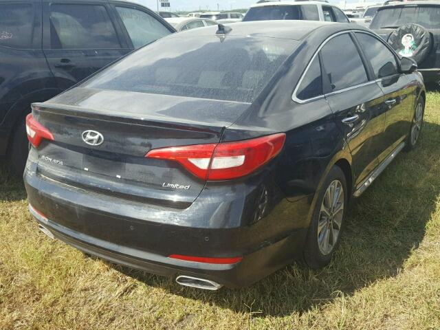 5NPE34AFXHH569329 - 2017 HYUNDAI SONATA SPO BLACK photo 4