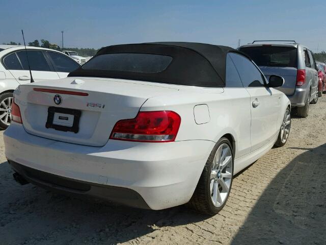 WBAUN7C52DVM27382 - 2013 BMW 135 WHITE photo 4