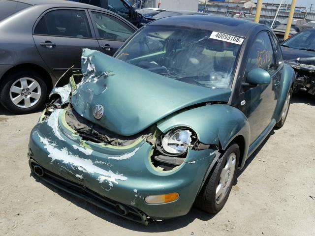 3VWCD21C3YM482202 - 2000 VOLKSWAGEN NEW BEETLE მწვანე ფოტო 2