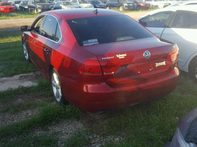 1VWAT7A37FC093519 - 2015 VOLKSWAGEN PASSAT S Կարմիր լուսանկար 3