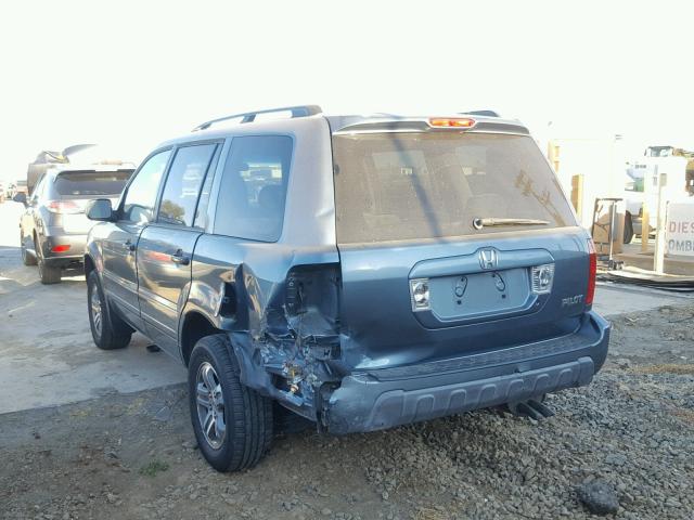 2HKYF18435H571507 - 2005 HONDA PILOT EX GREEN photo 3