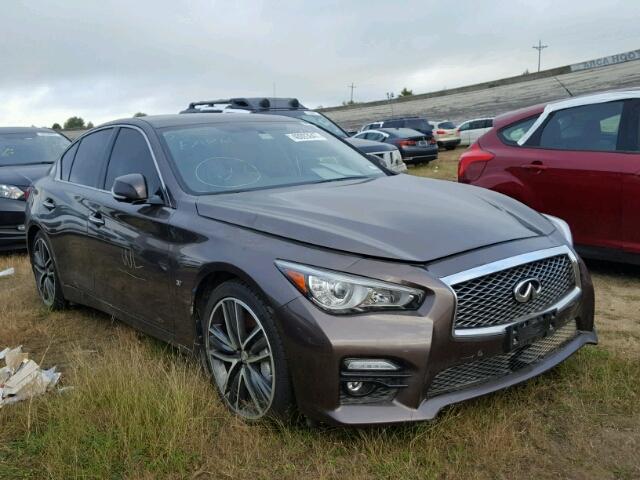 JN1BV7AP3EM693261 - 2014 INFINITI Q50 BROWN photo 1