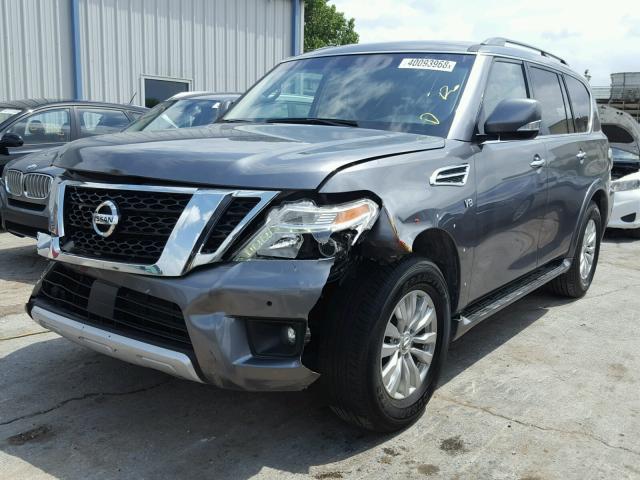 JN8AY2ND6H9007339 - 2017 NISSAN ARMADA SV GRAY photo 2