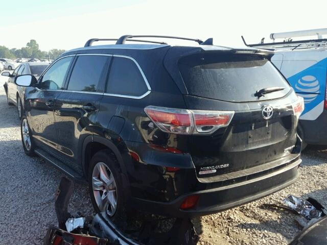 5TDDKRFH6FS165182 - 2015 TOYOTA HIGHLANDER BLACK photo 3