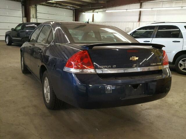 2G1WT58K381254587 - 2008 CHEVROLET IMPALA LT BLUE photo 3