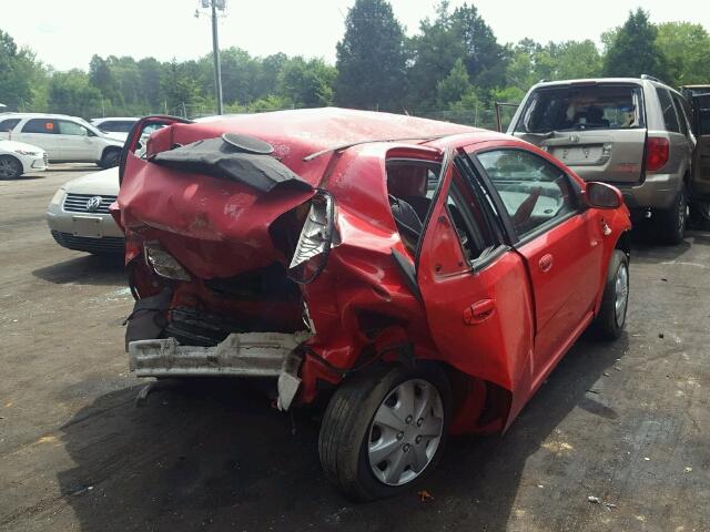 KL1TD566X6B537151 - 2006 CHEVROLET AVEO BASE Қызыл фото 4