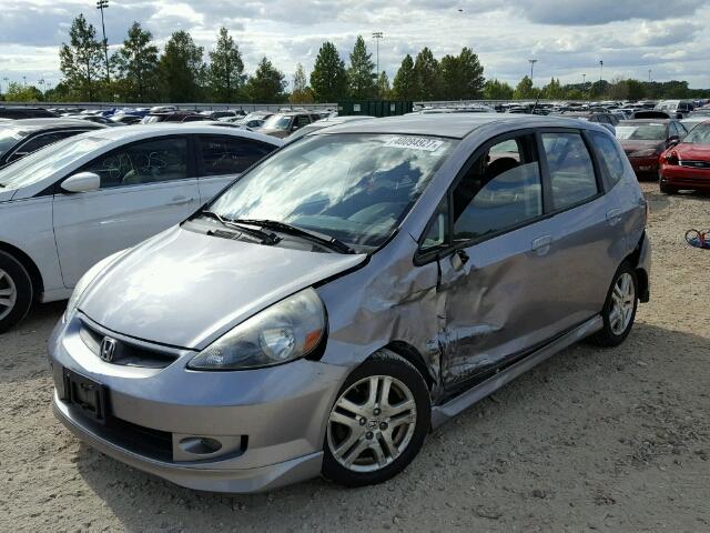 JHMGD38608S053115 - 2008 HONDA FIT SPORT GRAY photo 2