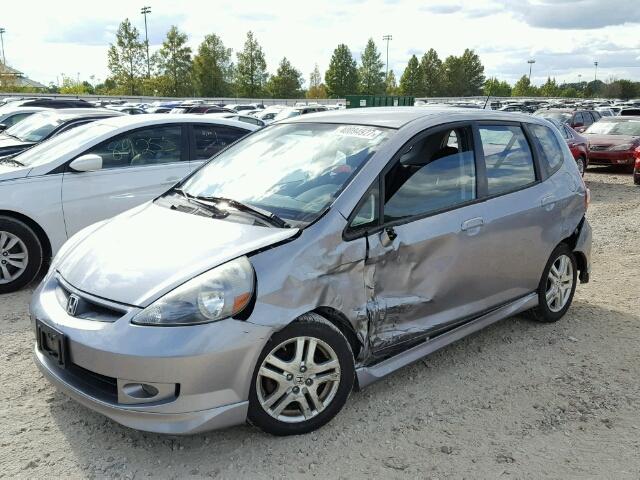 JHMGD38608S053115 - 2008 HONDA FIT SPORT GRAY photo 9