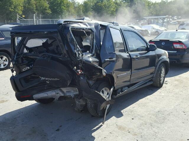 JHLRD78546C800301 - 2006 HONDA CR-V LX BLACK photo 4