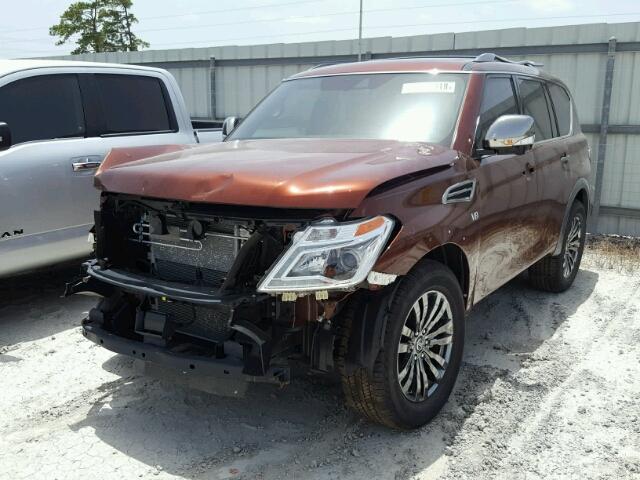 JN8AY2NF3J9332134 - 2018 NISSAN ARMADA PLA ORANGE photo 2