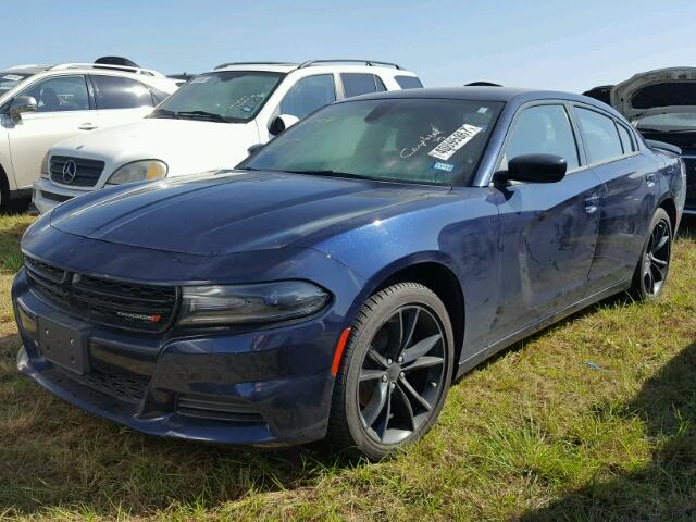 2C3CDXBG8GH267093 - 2016 DODGE CHARGER BLUE photo 2