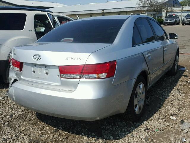 5NPET46C87H195431 - 2007 HYUNDAI SONATA GLS SILVER photo 4