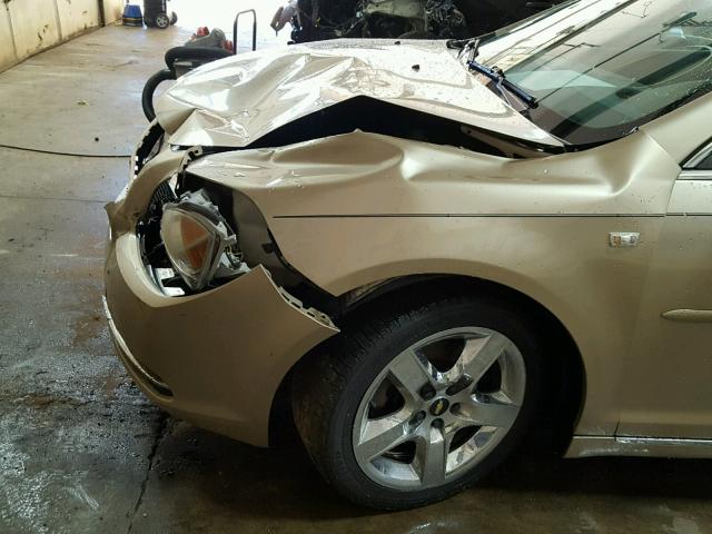 1G1ZH57B78F175450 - 2008 CHEVROLET MALIBU 1LT 金色 照片 9