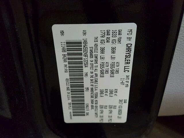 1A8HW582X8F122564 - 2008 CHRYSLER ASPEN LIMI 黑色 照片 10