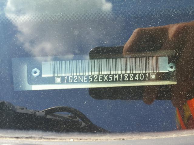 1G2NE52EX5M188401 - 2005 PONTIAC GRAND AM S Qəhvəyi foto 10