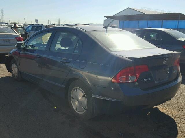 JHMFA36267S019764 - 2007 HONDA CIVIC HYBR GRAY photo 3