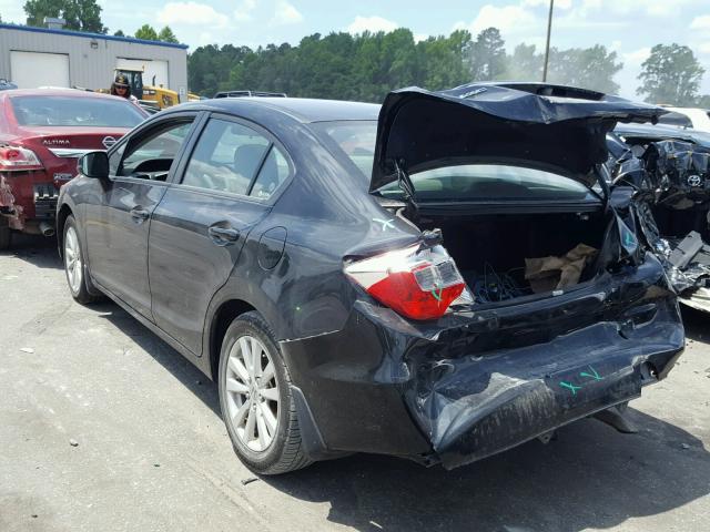 2HGFB2F98CH545063 - 2012 HONDA CIVIC EXL 黑色 照片 3