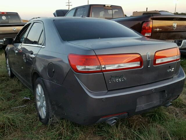 3LNHL2GC1BR770695 - 2011 LINCOLN MKZ GRAY photo 3