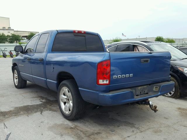 3D7HA18Z92G148208 - 2002 DODGE RAM 1500 BLUE photo 3