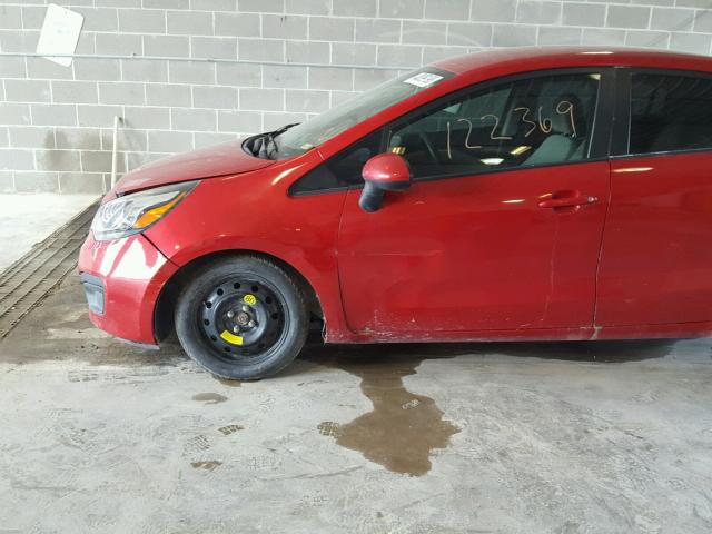 KNADM4A37D6170474 - 2013 KIA RIO LX RED photo 9