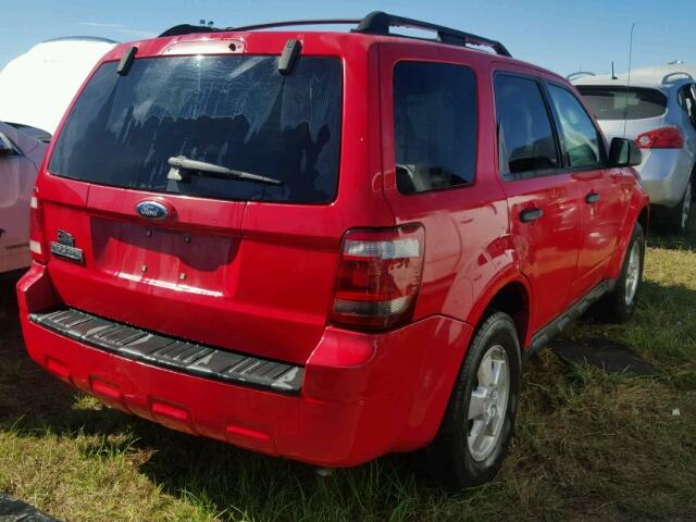 1FMCU03G69KA59318 - 2009 FORD ESCAPE XLT RED photo 4