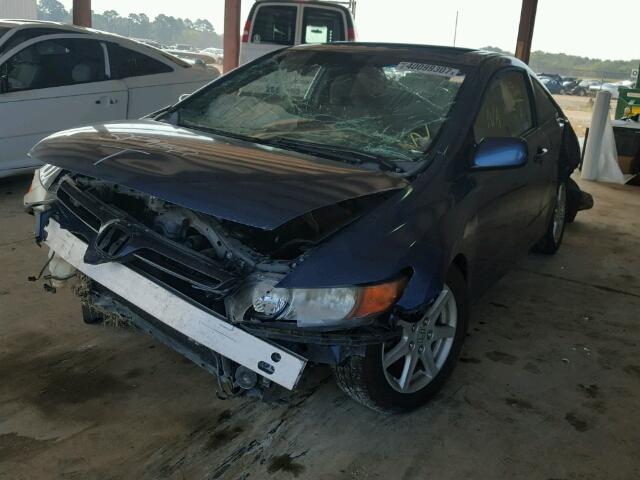 2HGFG12886H523593 - 2006 HONDA CIVIC EX BLUE photo 2