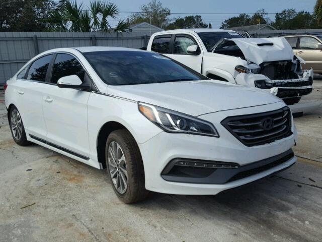 5NPE34AF2FH030569 - 2015 HYUNDAI SONATA SPO WHITE photo 1