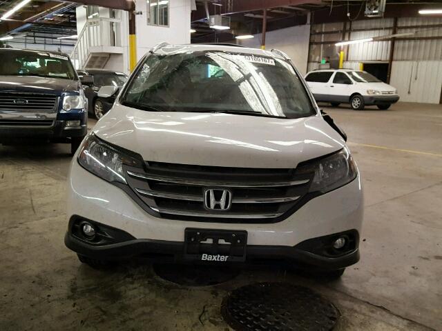 5J6RM4H70DL076501 - 2013 HONDA CR-V EXL WHITE photo 9