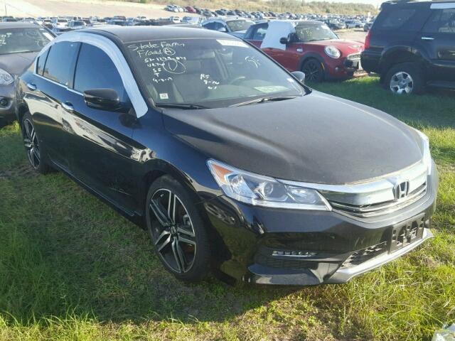 1HGCR2F56HA077299 - 2017 HONDA ACCORD BLACK photo 4