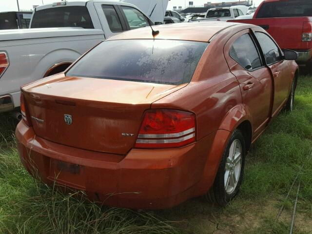 1B3LC56J08N176774 - 2008 DODGE AVENGER ORANGE photo 4