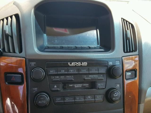 JT6HF10U9Y0104239 - 2000 LEXUS RX 300 TAN photo 9