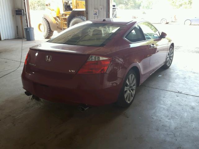 1HGCS22819A006534 - 2009 HONDA ACCORD EXL RED photo 4