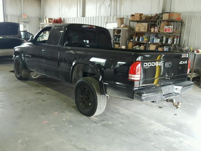 1B7GG42N92S503866 - 2002 DODGE DAKOTA SLT BLACK photo 3