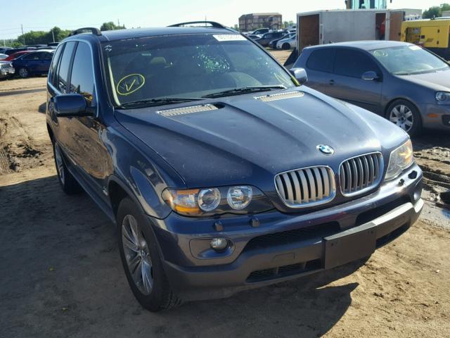 5UXFB53574LV04458 - 2004 BMW X5 4.4I BLUE photo 1